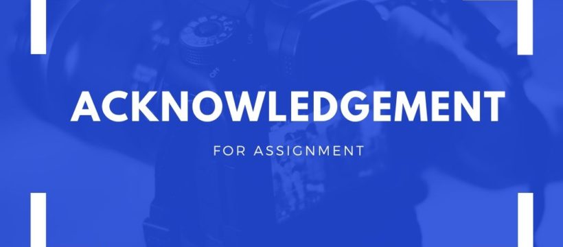 an assignment acknowledgement
