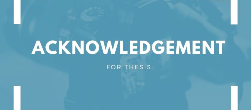 sample acknowledgement for masters thesis